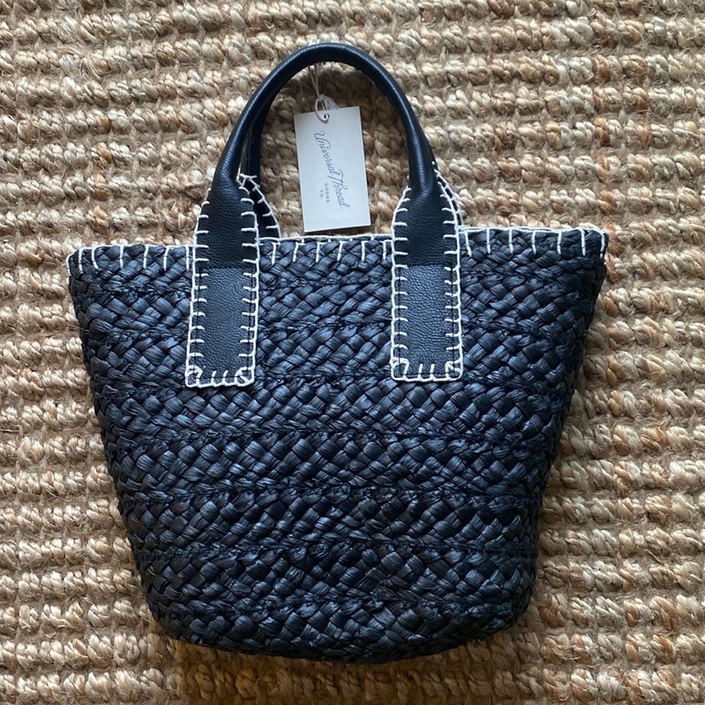 Universal Thread small black straw tote